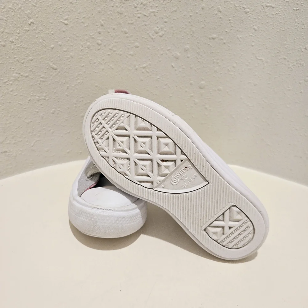 Converse Kids Unisex High Top Grey Platform Sneakers Size 12